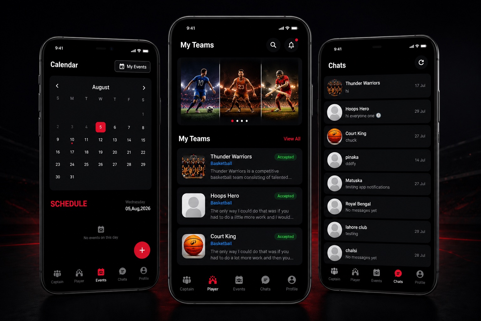The OneTeam calendar on a phone
